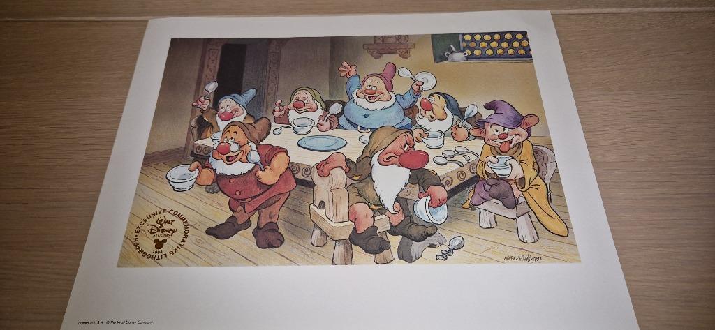 Limited lithograph SnowWhite and the Seven Dwarfs  - Disney, Verzamelen, Ophalen of Verzenden, Sneeuwwitje of Doornroosje, Zo goed als nieuw