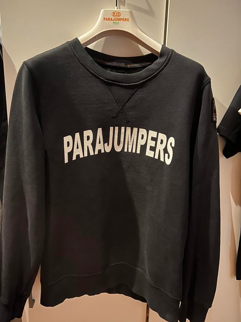 Zwarte Parajumpers sweater met fleece , maat M, Kleding | Heren, Ophalen of Verzenden, Zo goed als nieuw