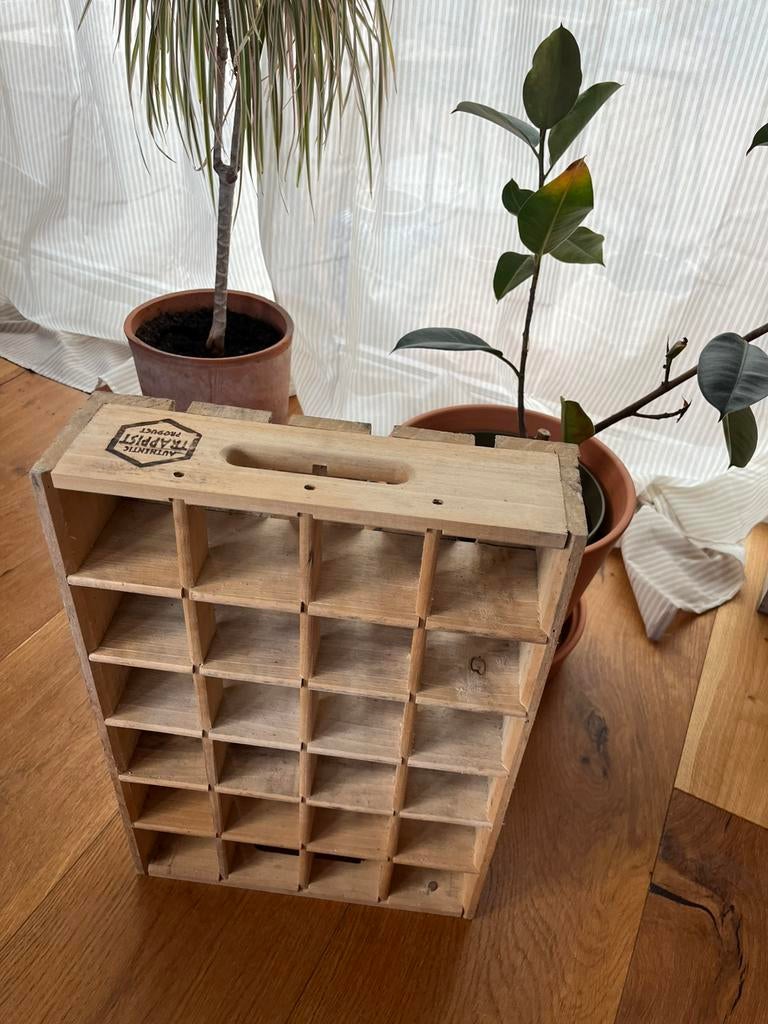 Houten krat Trappist Westvleteren, Huis en Inrichting, Ophalen, Zo goed als nieuw, Hout