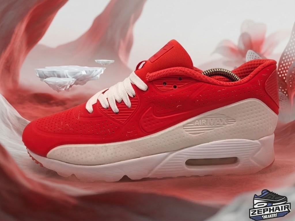 Nike Air Max 90 Ultra 'Crimson Red/White' EU46 2016, Kleding | Heren, Schoenen, Wit, Nike, Ophalen of Verzenden, Sneakers