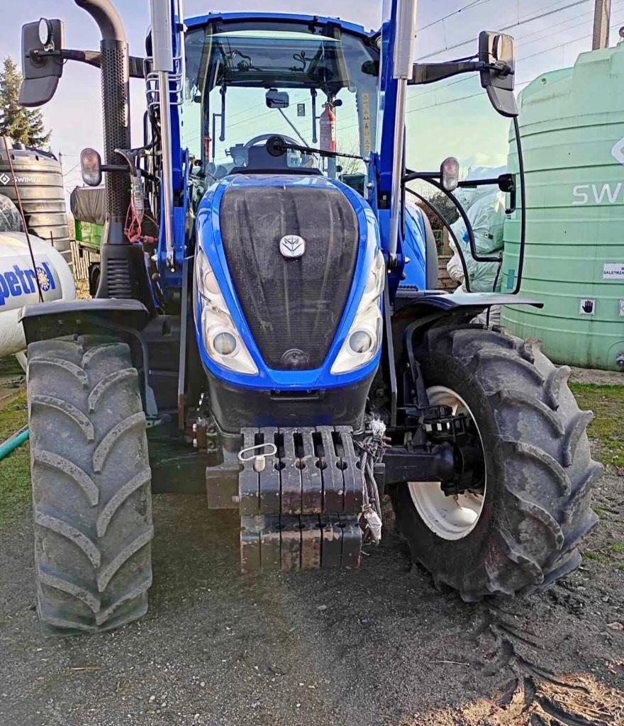 New Holland T5.110 avec frontal - BJ 2018 - 6322 travail, Articles professionnels, Enlèvement ou Envoi, Utilisé, New Holland, 80 à 120 ch