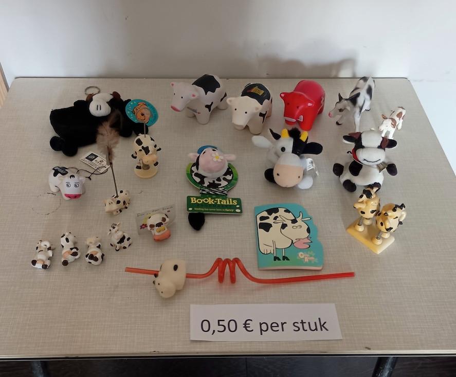 koe collectie, beeldjes, pluche koeien, …, Ophalen, Gebruikt