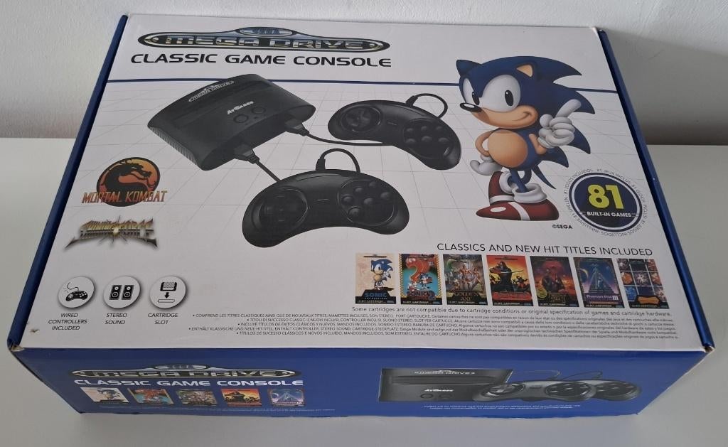 Sega Mega Drive Classic (Mini ; 81 games), als nieuw., Games en Spelcomputers, Spelcomputers | Sega, Met games, Mega Drive, RetroGamed