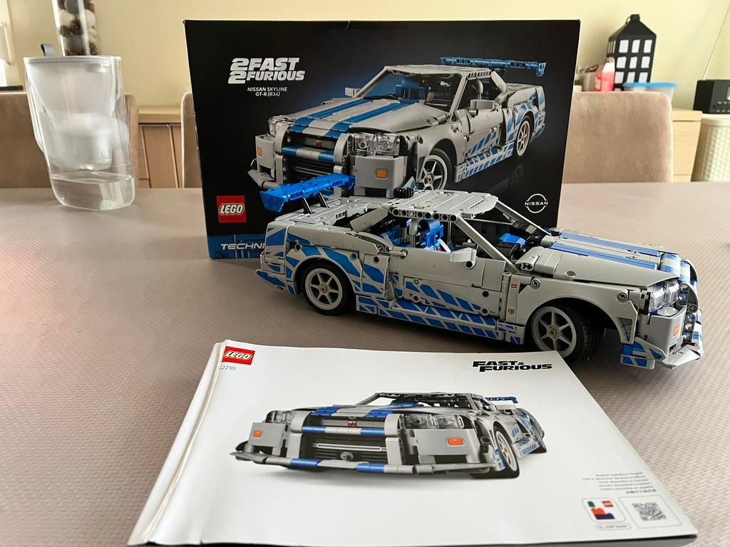 Lego Technic Nissan GT-R 2 Fast 2 Furious 42210, Ophalen of Verzenden, Zo goed als nieuw, Complete set, Lego