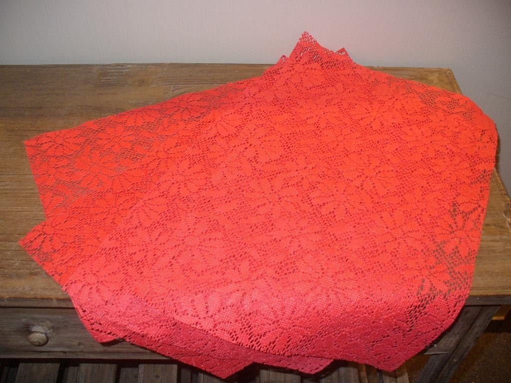 Placematjes 4 stuks, Ophalen of Verzenden, Zo goed als nieuw, Rood, Placemat