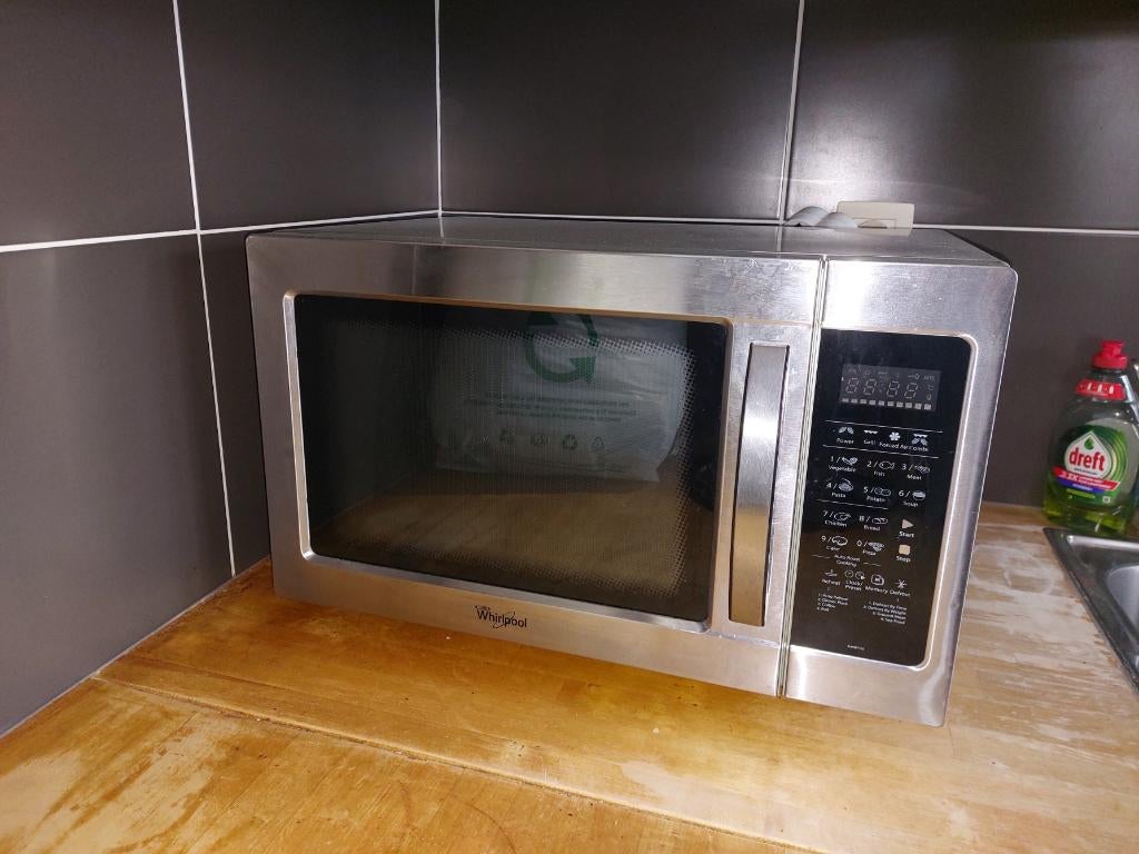 Whirlpool AMW 730 IX multifunctionele oven, Elektronische apparatuur, Microgolfovens, Ophalen, Gebruikt, Microgolfoven, Tussenbouw