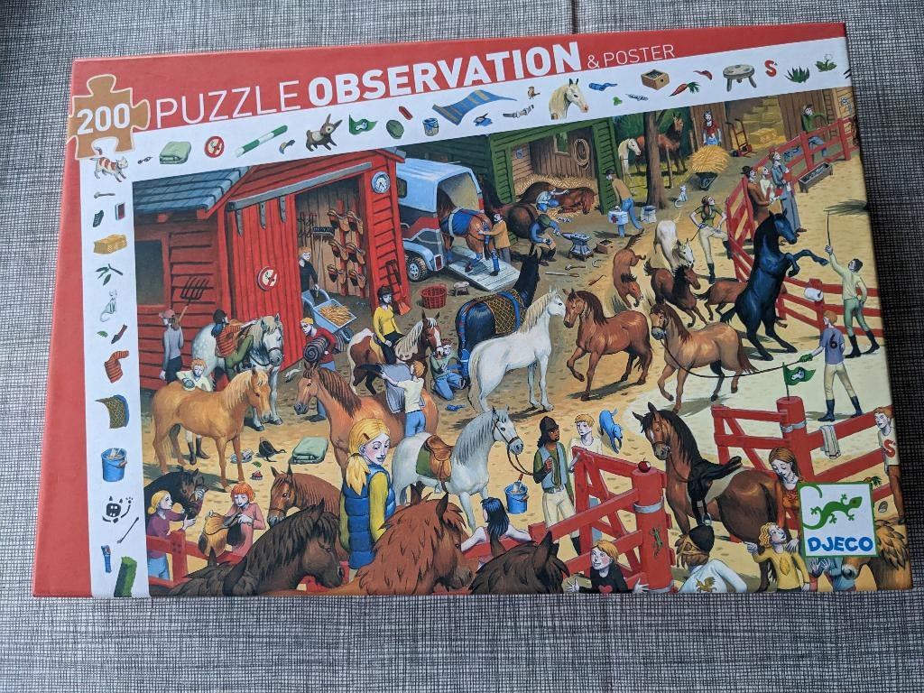 Puzzel paarden, Kinderen en Baby's, Speelgoed | Kinderpuzzels, Ophalen of Verzenden, Meer dan 50 stukjes, Zo goed als nieuw, 6 jaar of ouder