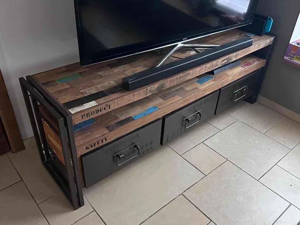 Meuble tv, Moins de 100 cm, 150 à 200 cm, Comme neuf, Enlèvement