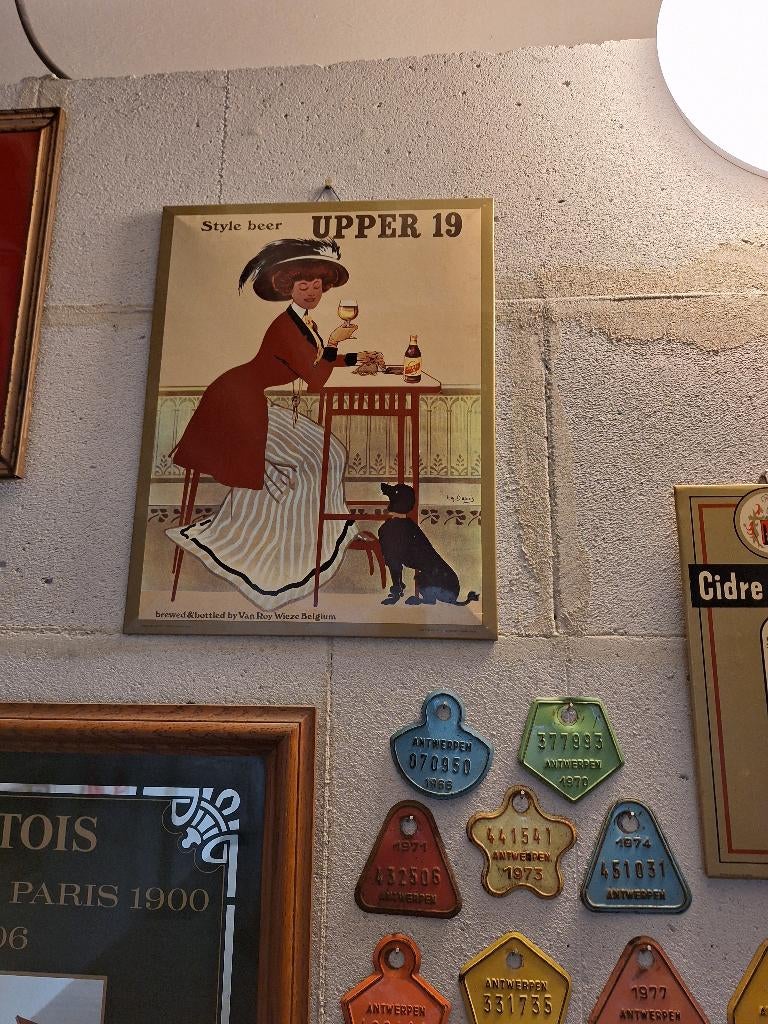 Reclame kartonnen bord glacoide vintage, Collections, Marques & Objets publicitaires, Utilisé, Panneau publicitaire, Enlèvement