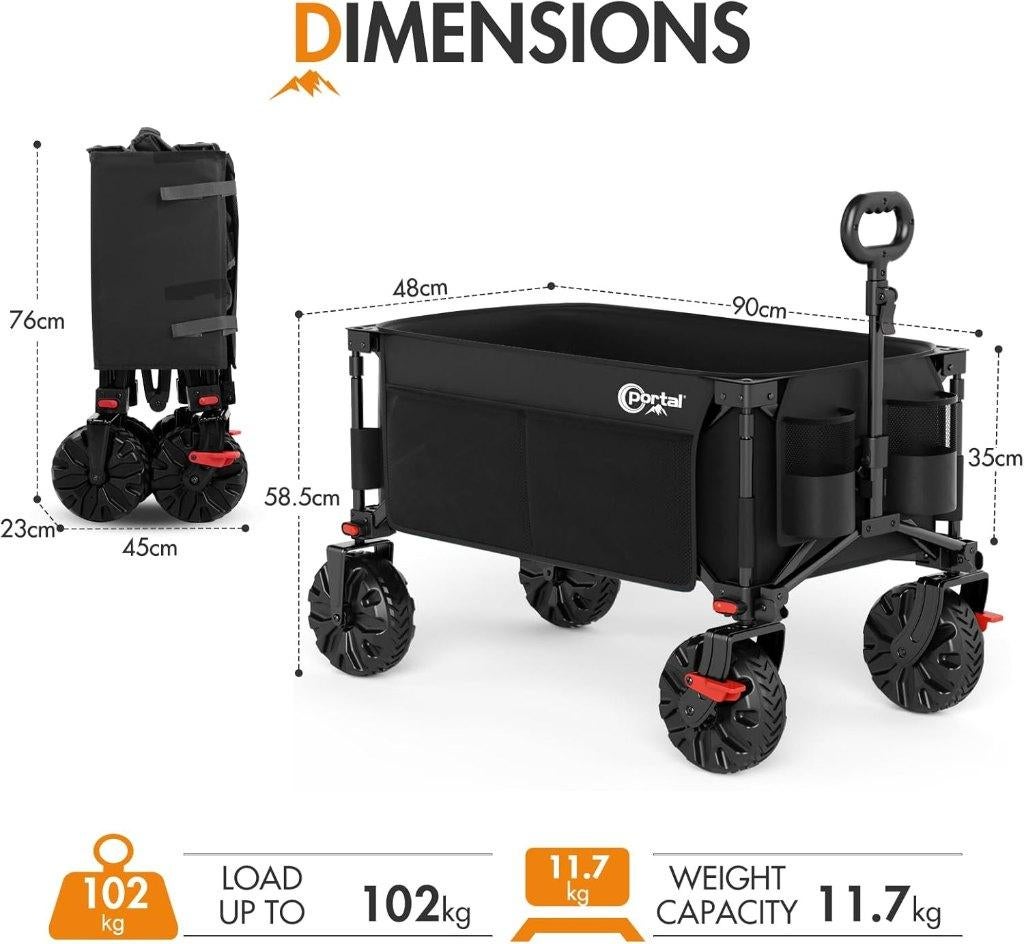 Strandwagen voor zand | Bolderkar | GRATIS LEVERING, -, Verzenden, -, Portal