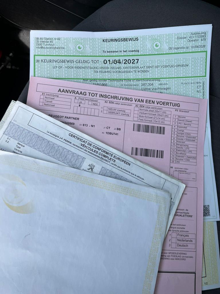 Peugeot partner 1.6 hdi gekeurd voor verkoop, Autos, Euro 5, 4 portes, 2 places, Boîte manuelle