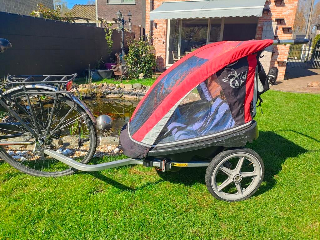 Kidcar twister fietskar 2 kinderen – zeer stevig –inklapbaar, Fietsen en Brommers, Ophalen, Opvouwbaar