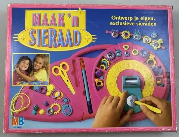 Jewellery Designer Maak een Sieraad MB Vintage 90er 1992, Kinderen en Baby's, Speelgoed | Educatief en Creatief, Verzenden, Zo goed als nieuw