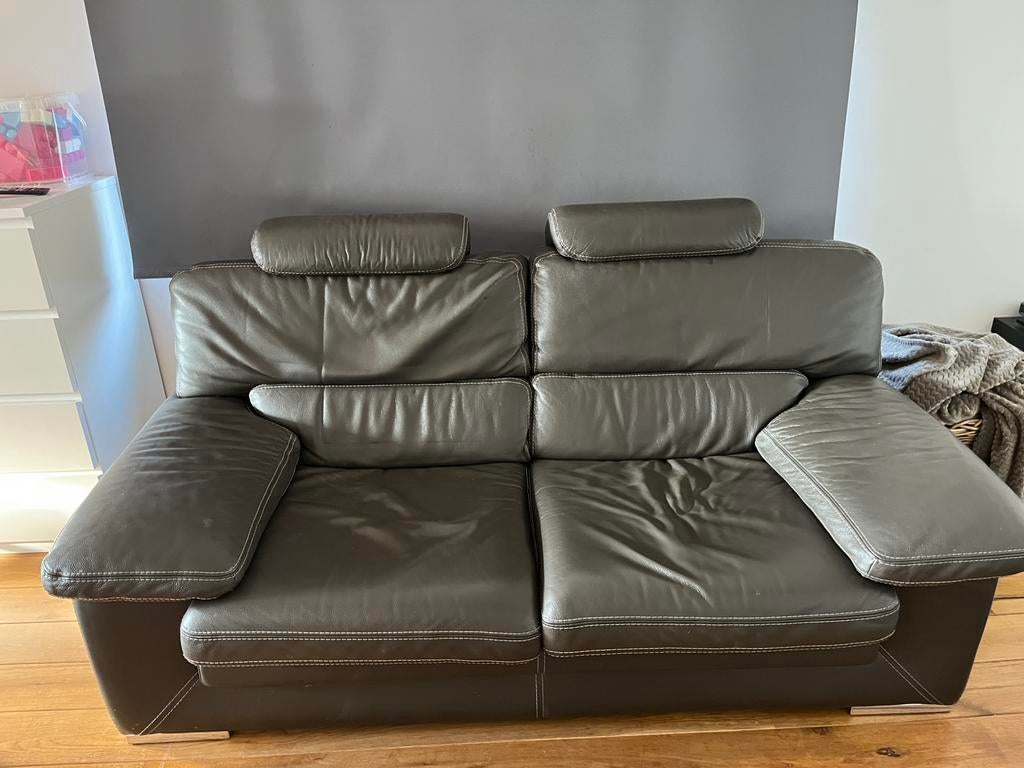 Canapé fauteuil divan en cuir, Maison & Meubles, Enlèvement