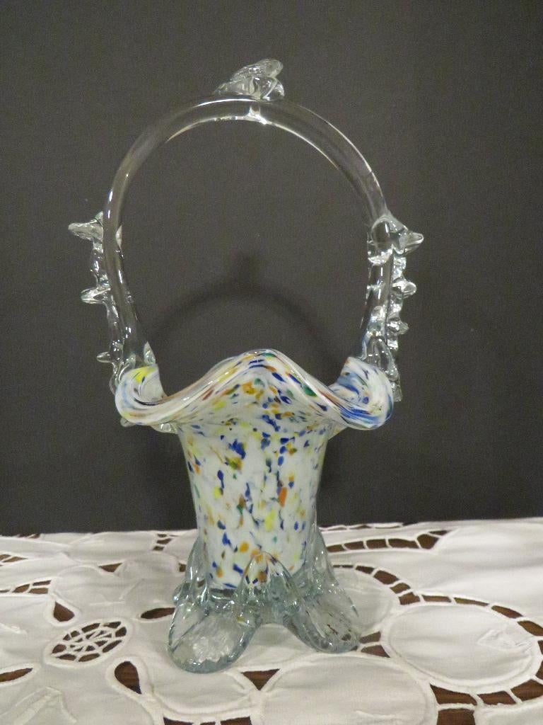 Petit panier en verre de MURANO, Enlèvement ou Envoi