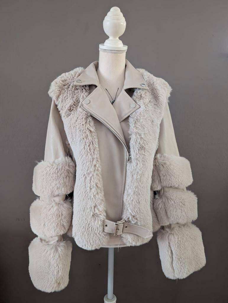 Blouson fausse fourrure Flam Mode taille M, Enlèvement ou Envoi, Comme neuf