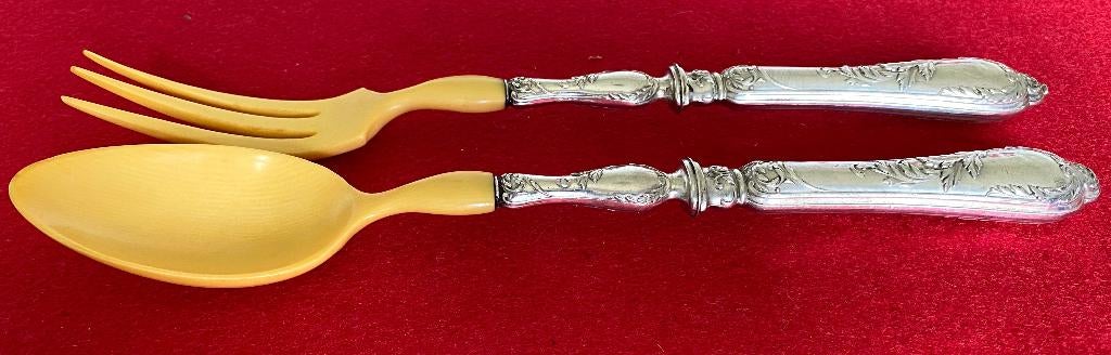 Magnifique Couverts de Service en Argent Art Nouveau, Enlèvement ou Envoi, Argent