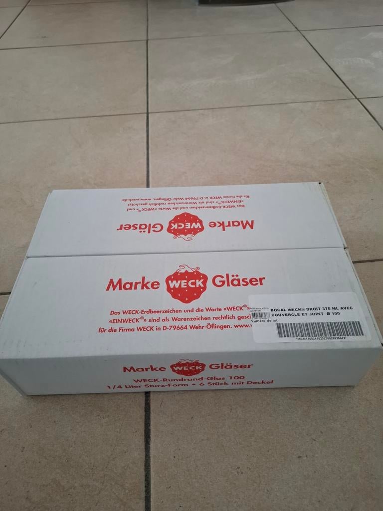 bocaux de conservation en verre de la marque WECK 370ML, Enlèvement ou Envoi