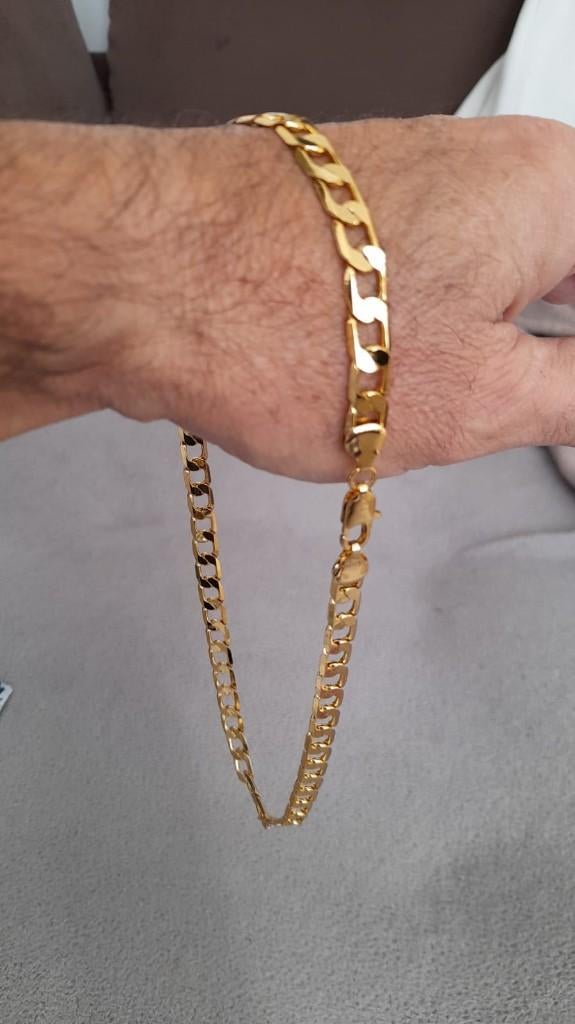 Nieuw gouden > kleur armband 18.см lang Ketting =48 cm >, Handtassen en Accessoires, Ophalen, Nieuw, Goud, Overige materialen