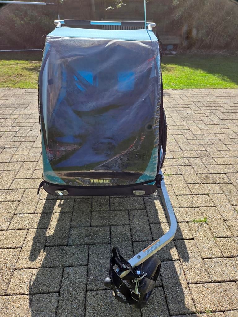 Fietskar Thule voor 2 kindjes., Fietsen en Brommers, Fietsaccessoires | Aanhangwagens en Karren, Ophalen