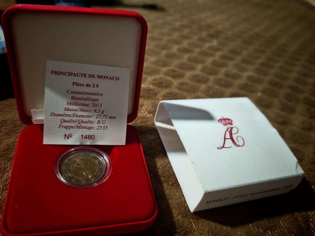 2 euro munt monaco, Postzegels en Munten, Ophalen of Verzenden, Monaco, 2 euro