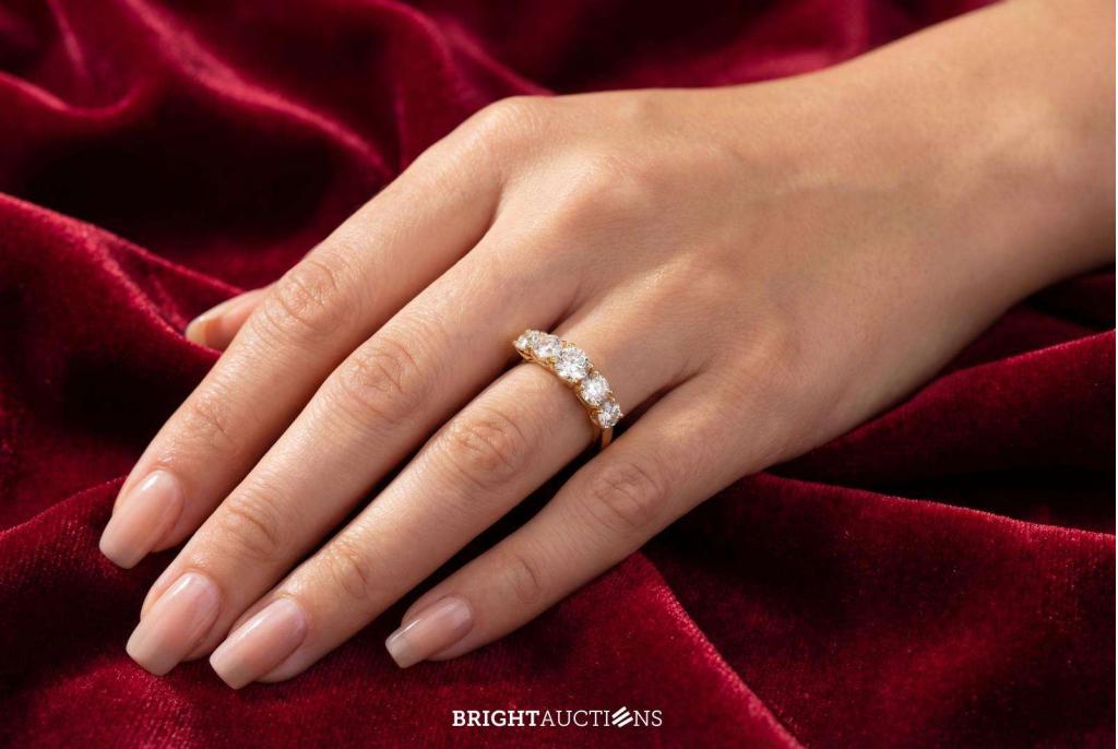 Gouden ring met 2.90 carat briljanten, Bijoux, Sacs & Beauté, Bagues, Diamant, Niet ingevuld, Or, Enlèvement