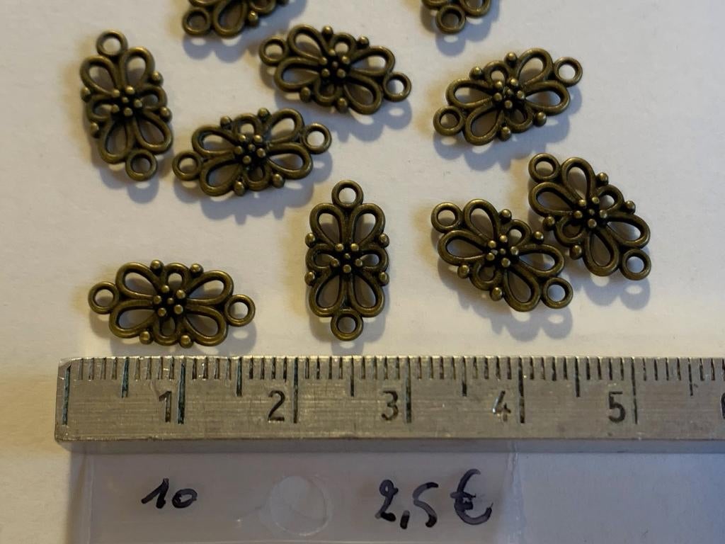 10 metalen tussenstukjes, Enlèvement ou Envoi, Neuf, Entretoise ou Perle intermédiaire