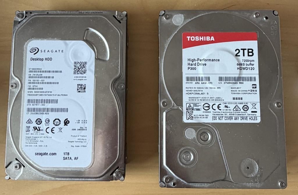 3.5 SATA harde schijven, Ophalen, Intern, Gebruikt, 1TB