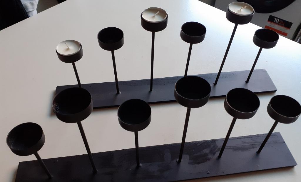 DECO DE TABLE EN FER STYLE INDUSTRIEL PORTE BOUGIES, Enlèvement ou Envoi, Neuf, INDUSTRIEL