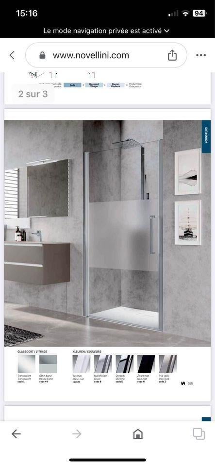 Porte de douche, Maison & Meubles, Salle de bain | Meubles de Salle de bain, Neuf, 50 à 100 cm, Autres types, 150 à 200 cm