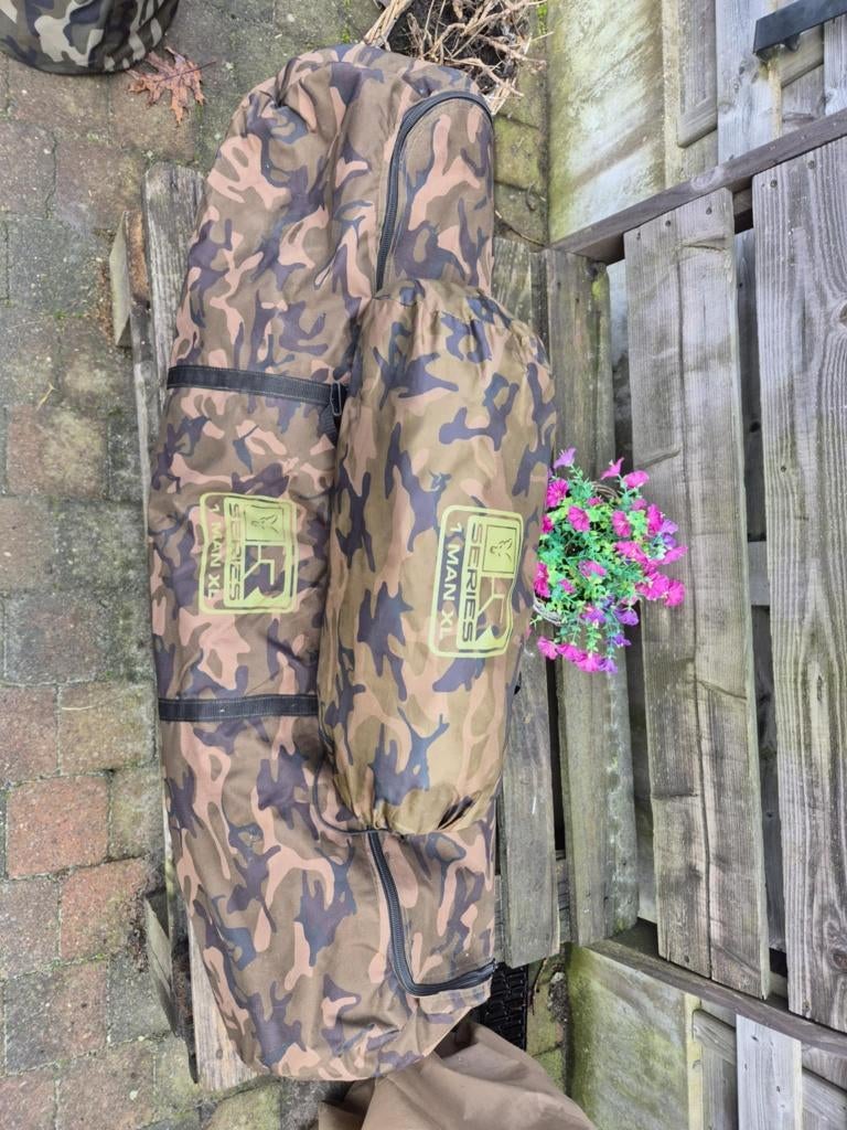 FOX R-series 1man XL tent + winterskin en grondzeil, Ophalen, Gebruikt, Overige typen