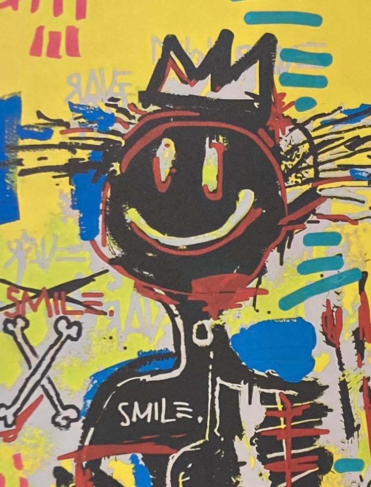 Jean-Michel Basquiat : lithographie vendue encadrée, Antiquités & Art, Enlèvement ou Envoi