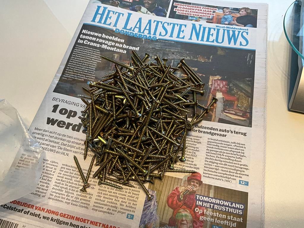 geel verzinkte universele hout- of spaanplaatschroeven, Ophalen of Verzenden, Nieuw