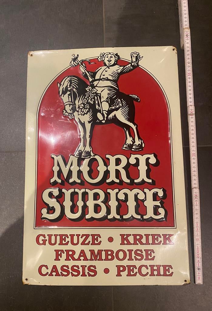 Blikken bord - Mort Subite, Ophalen, Zo goed als nieuw