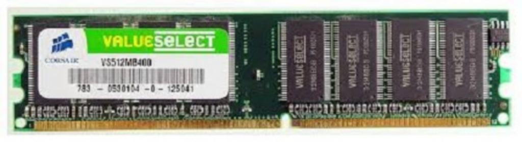 512MB CORSAIR VALUE SELECT VS512MB400 PC3200 DDR-400MHz 184-, Computers en Software, RAM geheugen, Ophalen of Verzenden, DDR, Gebruikt
