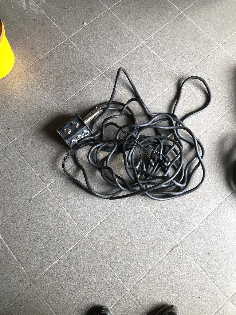 stagesnake multicore met stagebox 8 x XLR , 15 meter, Ophalen of Verzenden, Gebruikt, Apparatuur