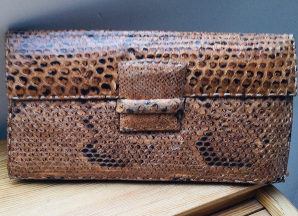 Handtas Clutch krokodillen leer., Ophalen of Verzenden, Gebruikt, Bruin, Overige typen