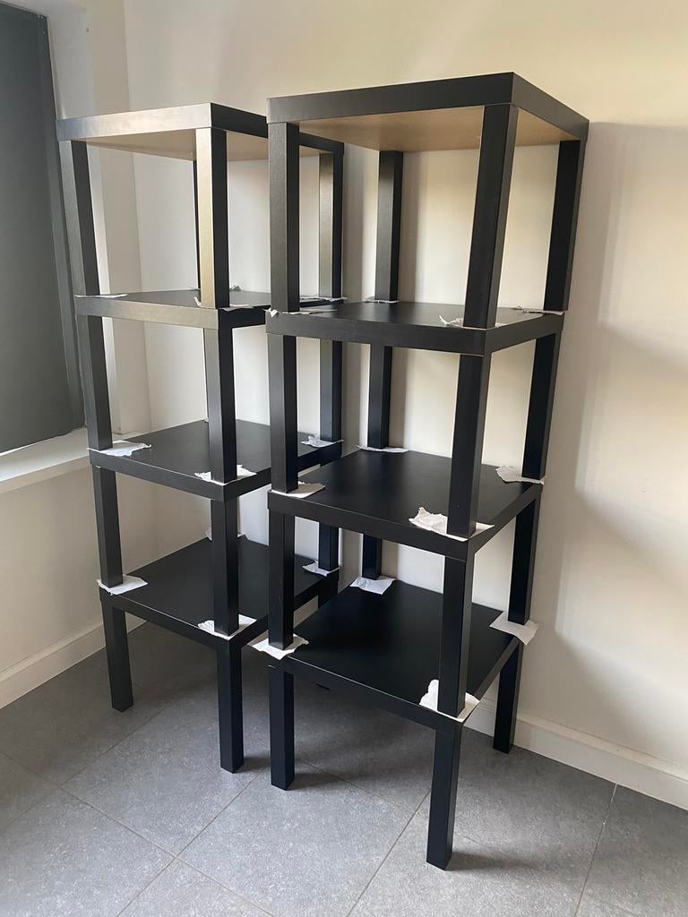 8x IKEA LACK tafeltjes - zwart, Huis en Inrichting, Tafels | Bijzettafels, Ophalen, Zo goed als nieuw