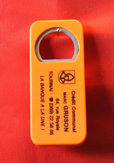 decapsuleur publicitaire credit communal tournai(x20138), Ophalen of Verzenden, Gebruikt, Gebruiksvoorwerp