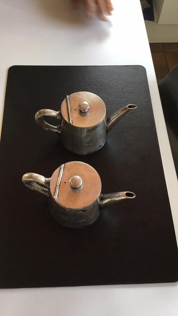 Wiskemann thee - koffiepot, Antiquités & Art, Argent