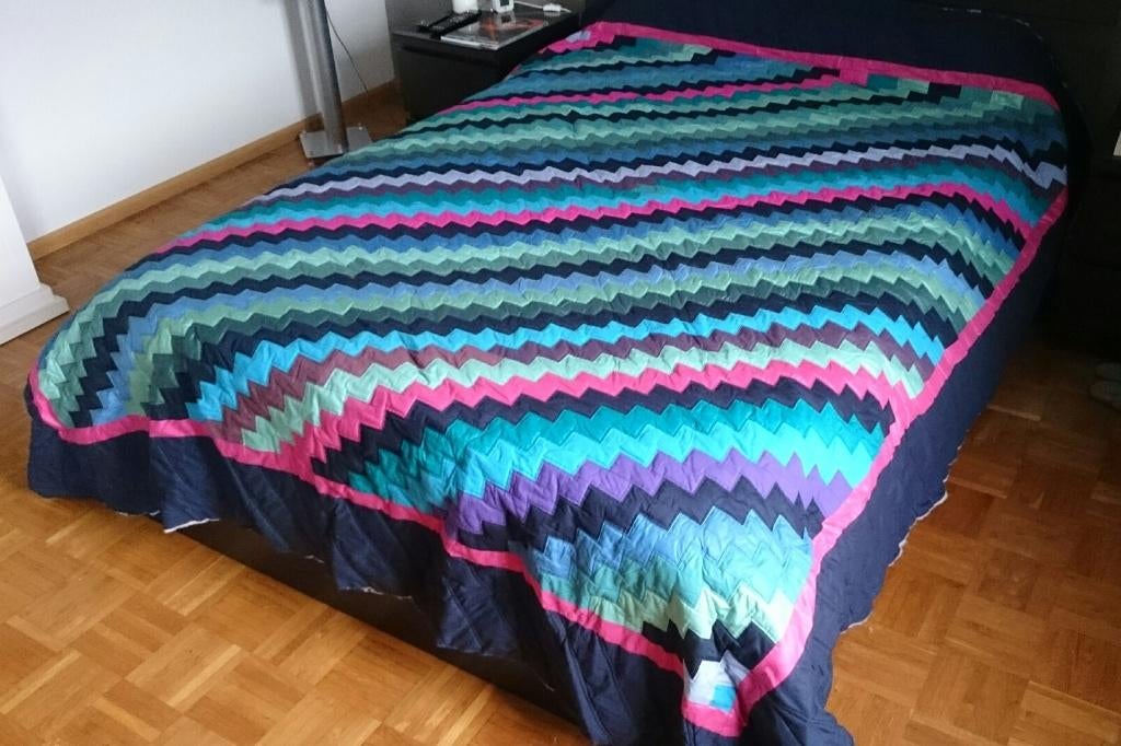 Beau tapis patchwork décoratif fait main 220x260 cm, Enlèvement ou Envoi, Neuf