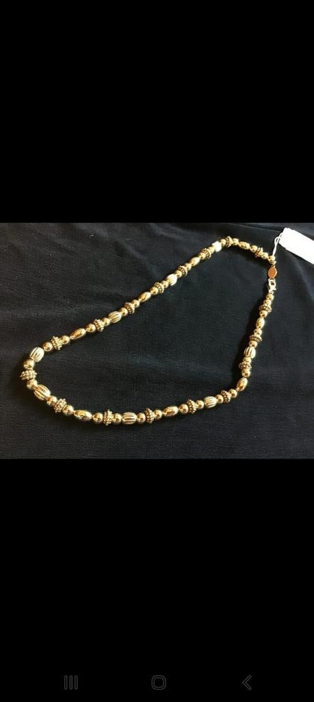 Magnifique collier plaqué or neuf, Handtassen en Accessoires, Kettingen, Nieuw, Goud, Geel, Ophalen of Verzenden