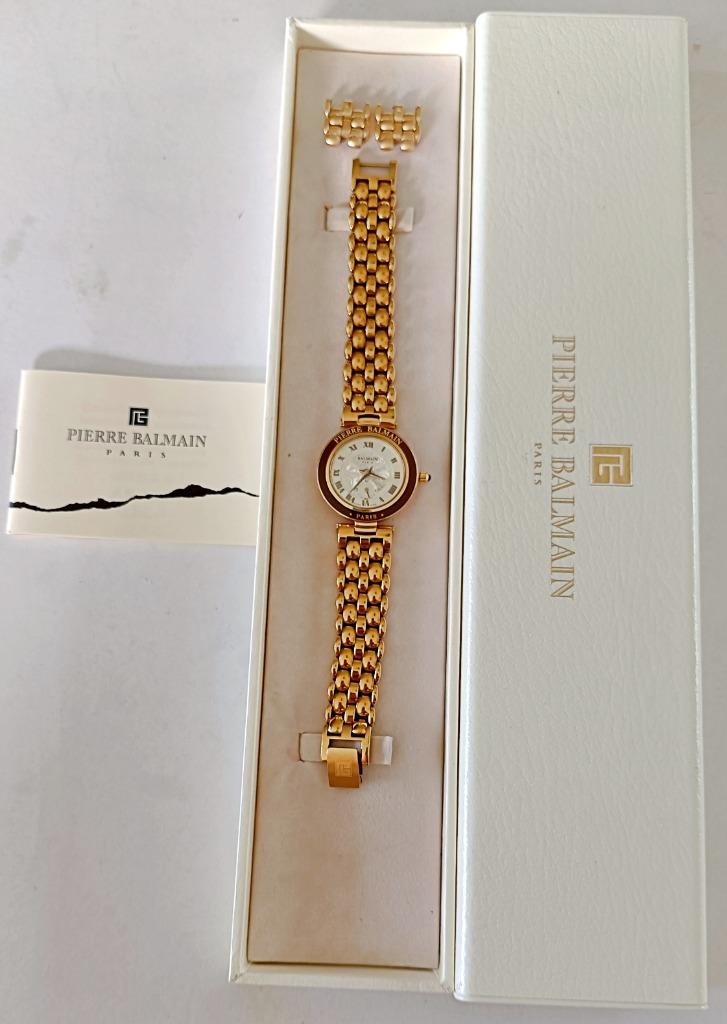 Montre PIERRE BALMAIN Arabesque Haute Elegance brune + boîte, Montre-bracelet, Autres marques, Enlèvement ou Envoi, Comme neuf