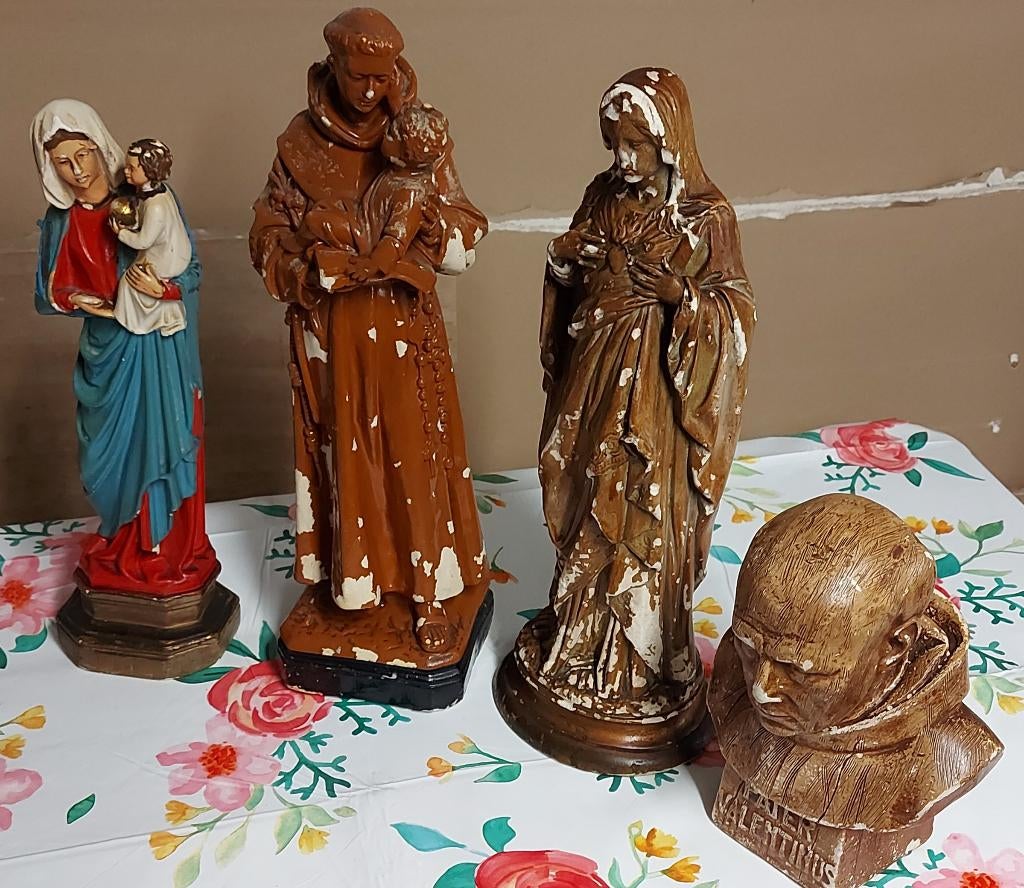 statues vintage de saints, Enlèvement