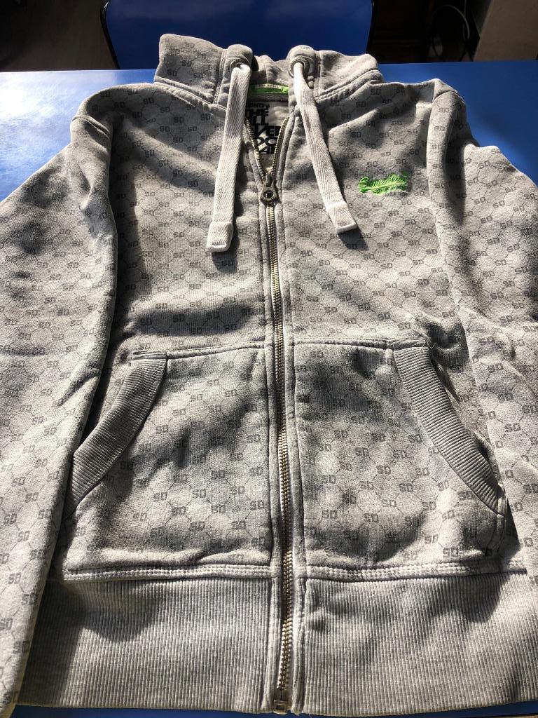 Cardigan Superdry, Gris, Comme neuf, Enlèvement, Taille 46 (S) ou plus petite