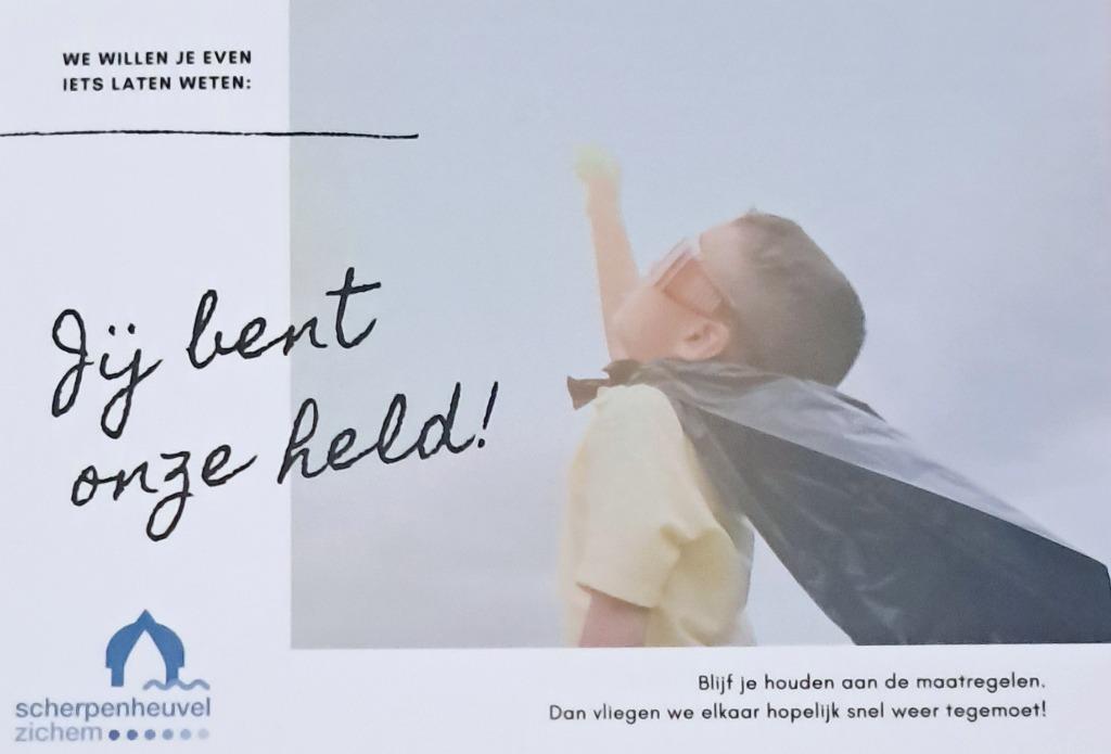 Prentkaarten Scherpenheuvel-Zichem uit coronaperiode (2), Verzamelen, 1980 tot heden, Foto, Nieuw, Ophalen of Verzenden