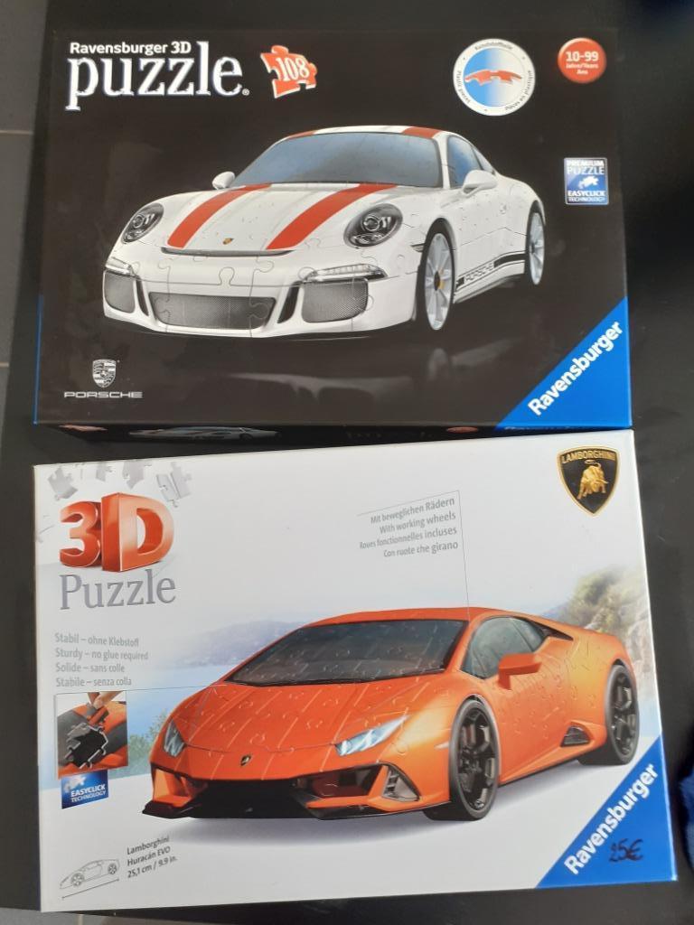3D-puzzel Ravensburger Porsche & Lamborghini, Ophalen of Verzenden, Zo goed als nieuw, Rubik's of 3D-puzzel