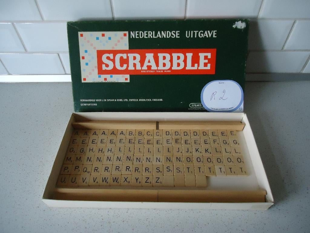 Vintage "Scrabble" van Spear's Spelen in prima staat !, Hobby & Loisirs créatifs, Jeux de société | Jeux de plateau, Utilisé, 1 ou 2 joueurs