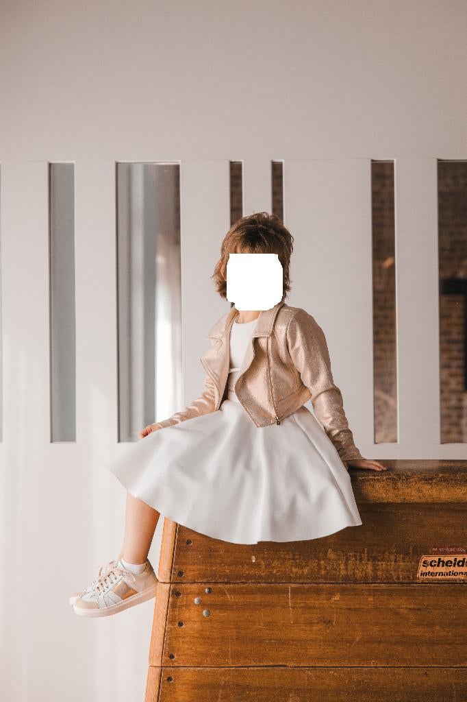 Communiekleedje Diamante Blu 128 met vestje Abel & Lula 128, Robe ou Jupe, Comme neuf, Enlèvement, Diamante Blu