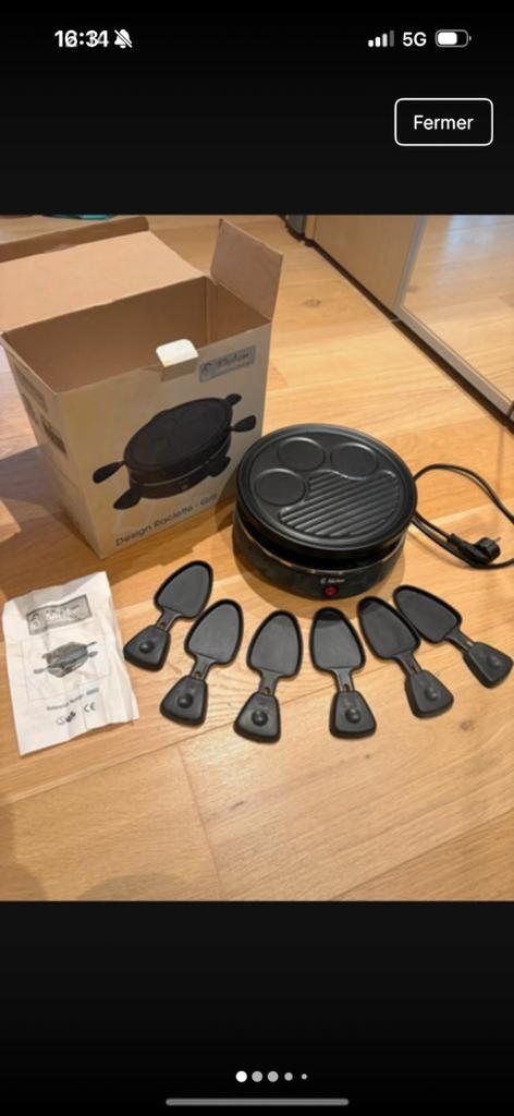 Appareil a raclette pour 6 personnes tres bon etat, Electroménager, Enlèvement ou Envoi, Comme neuf